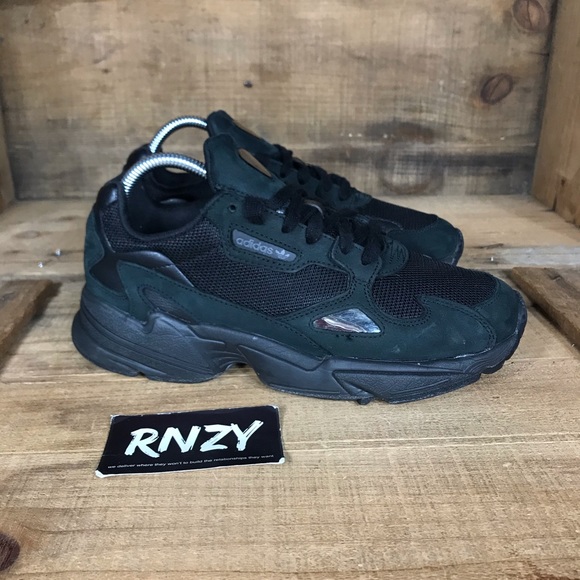 adidas falcon triple black